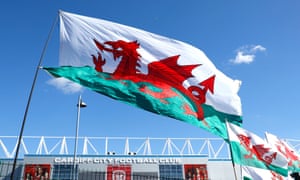 The Wales flag in Cardiff