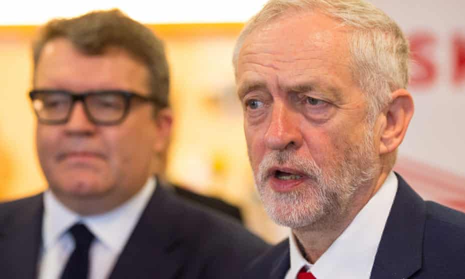 Labour deputy leader Tom Watson (left) and leader Jeremy Corbyn.