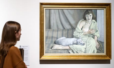 Girl with a White Dog (1950-51) by Lucian Freud.