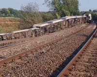 The derailment of a passenger train near Lewes, East Sussex