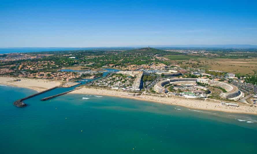 Aerial view of the naturist area of Cap d’Agde. 