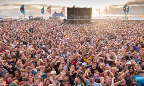 Crowds at Boardmasters festival, Newquay.