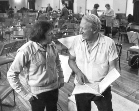 Edward Heath with conductor and composer André Previn in 1975