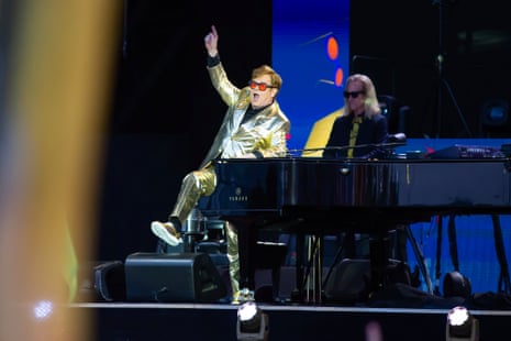 Elton John closes Glastonbury 2023 with star-powered singalong