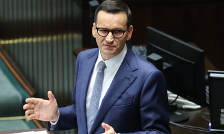 Mateusz Morawiecki speaking in the Sejm