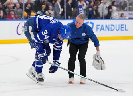 Toronto Maple Leafs' Auston Matthews out for season with torn MCL after hit | Toronto Maple Leafs | The Guardian