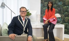 Alan Carr and Michelle Ogundehin in Interior Design Masters, 8pm on BBC Two.