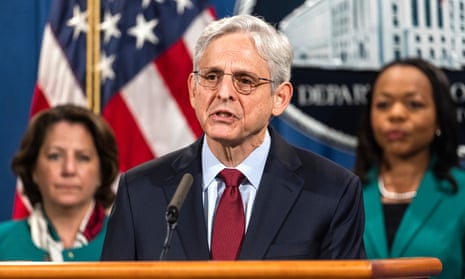 Merrick Garland, the attorney general, on Friday. Garland also announced Friday the DoJ was forming a taskforce to investigate threats against election workers.