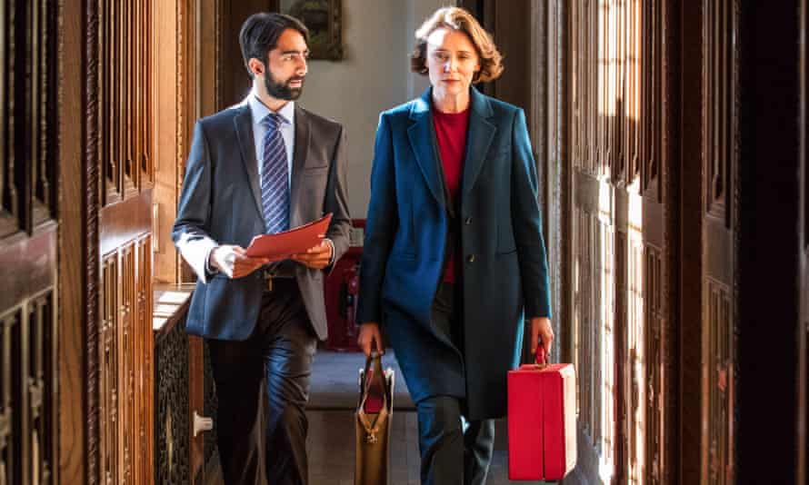 Shubham Saraf and Keeley Hawes in Bodyguard.
