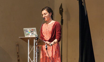 Maria-Livia Chiorean at the Guardian Hack Day 2016