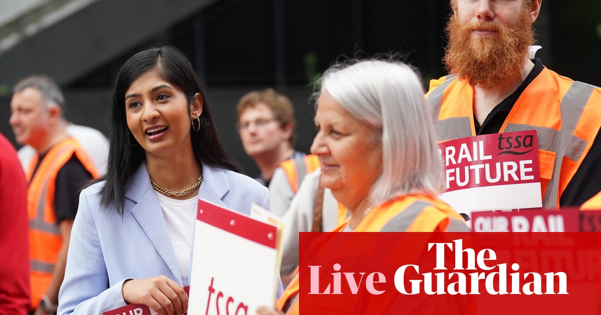 RMT chief warns rail strikes could go on ‘indefinitely’ as action halts 80% of services – business live