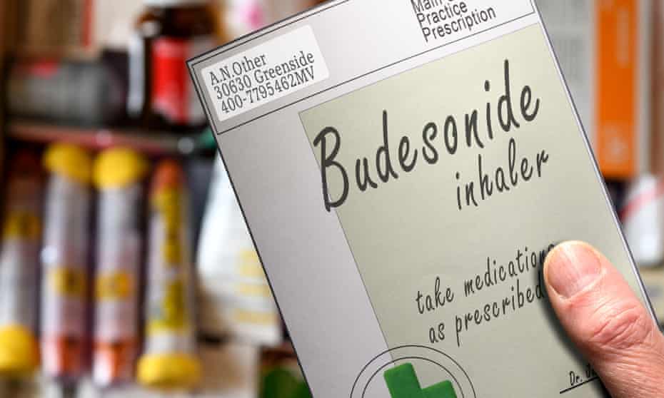 Budesonide box in a hand