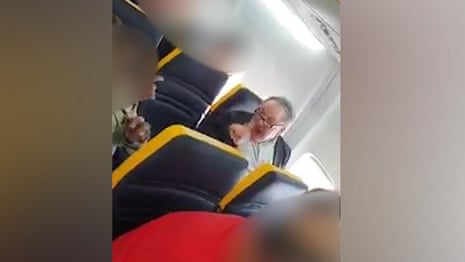 Racist incident filmed on Ryanair flight – video 