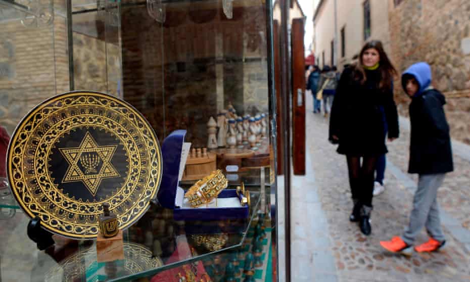 A gift shop in the old Jewish quarters of Toledo, where Jews were expelled five centuries ago.