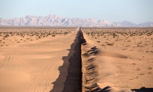 This file photo taken on 15 February 2017 shows a section of the US-Mexico border fence seen at San Luis Rio Colorado, Sonora state, in north-western Mexico.
