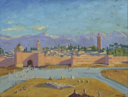 Adjacent to the action … The Tower of the Koutoubia Mosque, 1943.