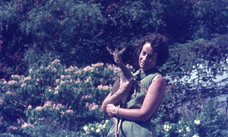Daphne Sheldrick and antelope.
