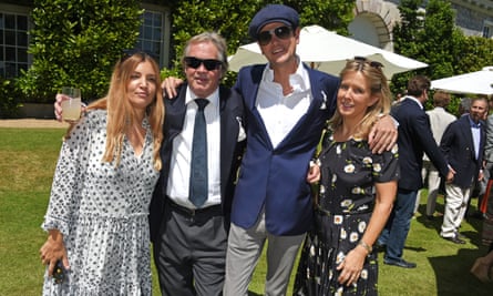 The Duke and Duchess of Marlborough, with Alexander and Scarlett Spencer-Churchill, at Goodwood in July.