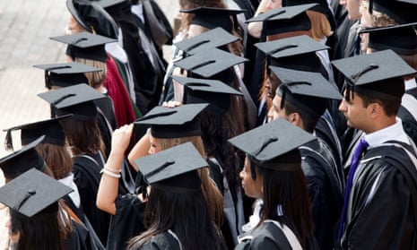 Graduates at a degree ceremony at Birmingham University in the UK.