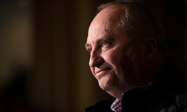 Barnaby Joyce at a press conference in the mural hall of Parliament House, Canberra