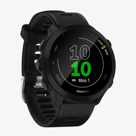 Garmin Forerunner 55 GPS 42mm Running Smartwatch, Easy to use, Lightweight, Training Guidance, Safety & Tracking Features, Black
