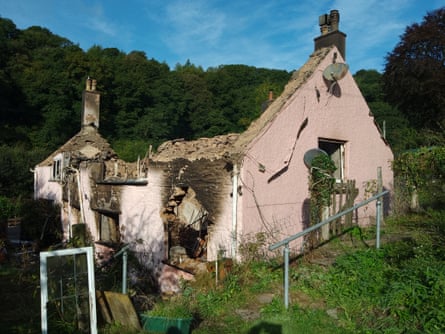 A life in ruins … all that remains of the family home after it was set alight by an abusive husband