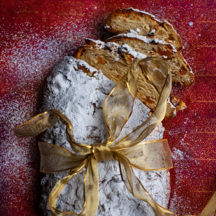 Apricot and marzipan stollen.