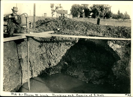 A man at an excavation site