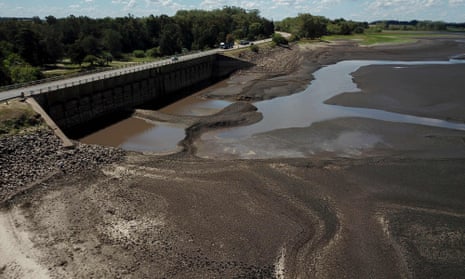 A dried-up reservoir in Uruguay in March