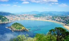 San Sebastian, Spain<br>View of the San Sebastian bay, Basque Provinces, Spain. Composite photo