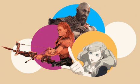 Clockwise from left: Horizon: Zero Dawn’s Aloy, God of War’s Kratos, Persona 5’s Ann