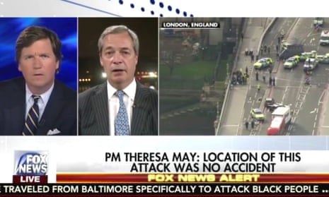 Nigel Farage talking about the terror attack on Westminster on Fox News
