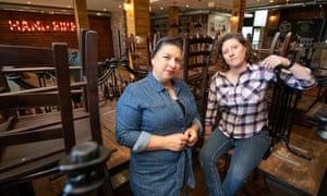 Sam Evans (left) and Shauna Guinn, Hang Fire in Barry, South Wales