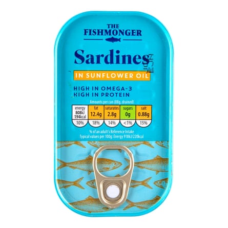 The Fishmonger Sardines In Sunflower Oil 125g (90g Drained)