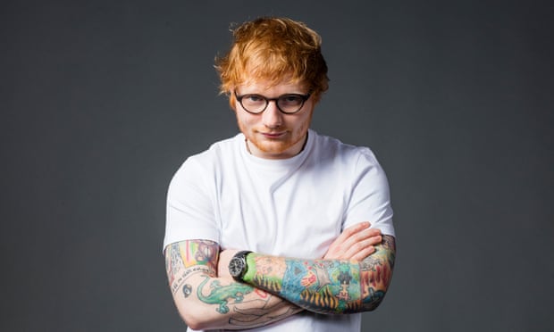 Ed Sheeran: 'I bought a sports car that I never drive because I look like a tit in it.' Photograph: David Levene for the Guardian  