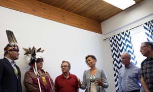 Waneek Horn-Miller, centre, in 2015. She moved out to Ottawa in 2014.