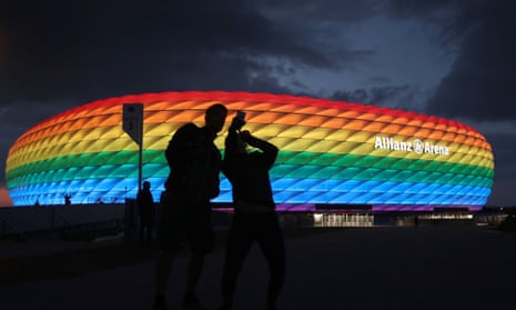The Allianz Arena in Munich has assumed rainbow colours on a number of previous occasions.