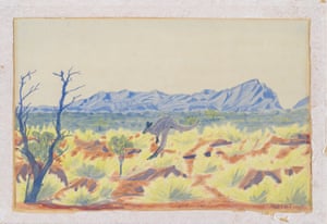 Kangaroo in landscape