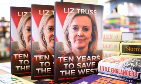 Copies of Liz Truss's book in a shop