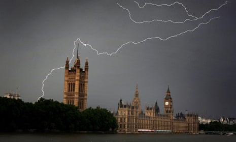 Storms over Westminster in 2009.