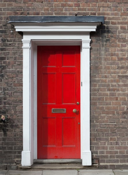 Red front door