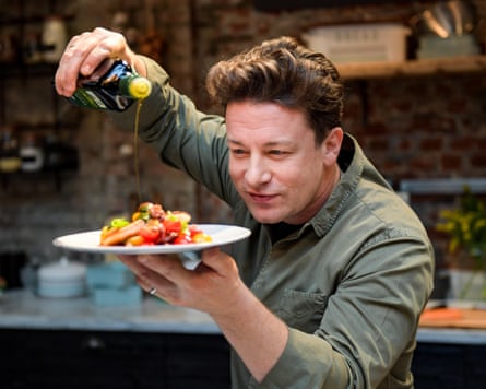 Jamie Oliver in action.
