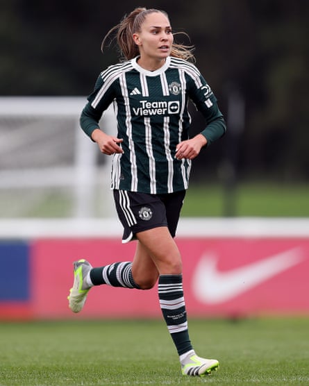 World Cup winner Irene Guerrero in action during the pre-season friendly between Tottenham Hotspur and Manchester United in September.