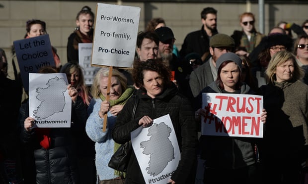 Pro-choice supporters in Belfast
