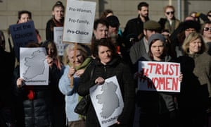 Pro-choice campaigners in Belfast