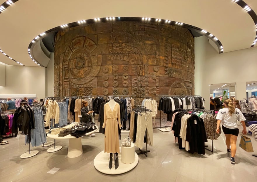 Abandoned but still alive... the statue was created by John Paul Lloyds, now in the womenswear department at Zara.