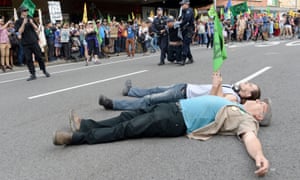The Extinction Rebellion protest in Sydney