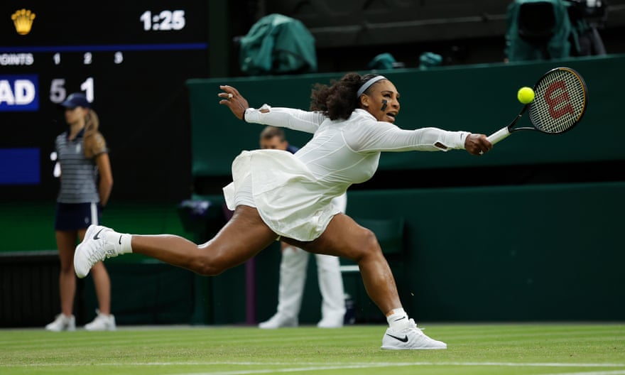 Serena Williams in action against Harmony Tan
