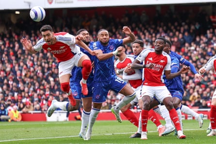 Mikel Merino heads the winner against Chelsea earlier this month.