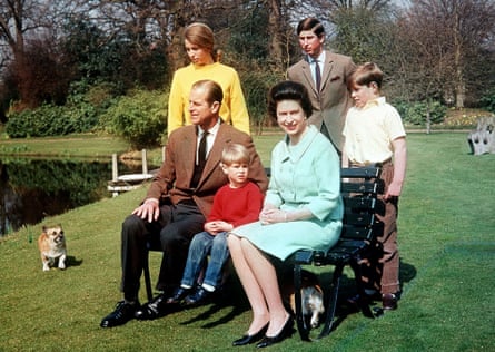 The royal family in 1968 at Frogmore, Windsor: the Duke of Edinburgh and the Queen, with Prince Edward, seated, and behind them, from left, Princess Anne, Prince Charles and Prince Andrew.
